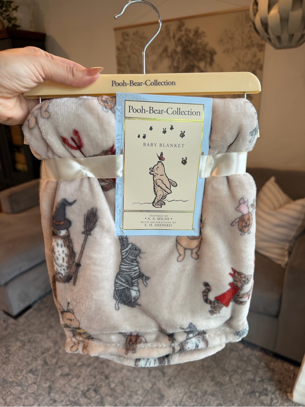 Halloween themed Pooh Bear and friends Blanket